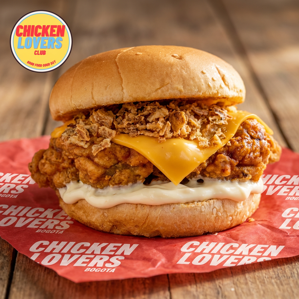 Sándwich de pollo frito crujiente